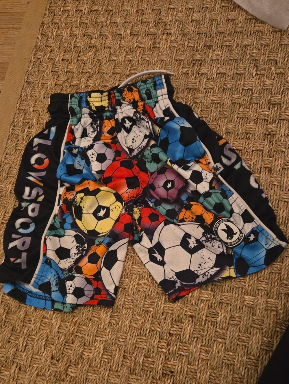 Flo Society Soccer Print Athletic Shorts - FLO SPORT Multicolor Boys Xs